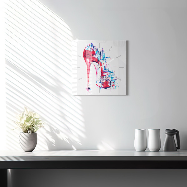 Orologio quadrato Tacco rosso