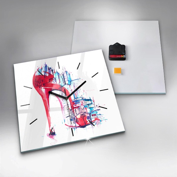 Orologio quadrato Tacco rosso