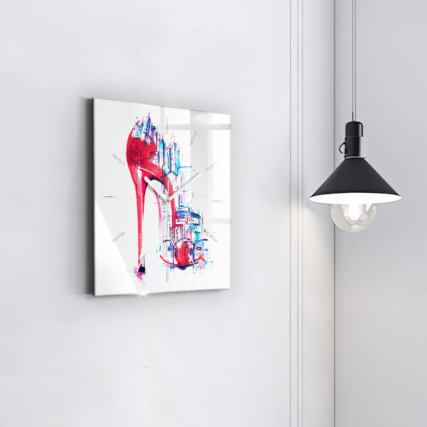 Orologio quadrato Tacco rosso