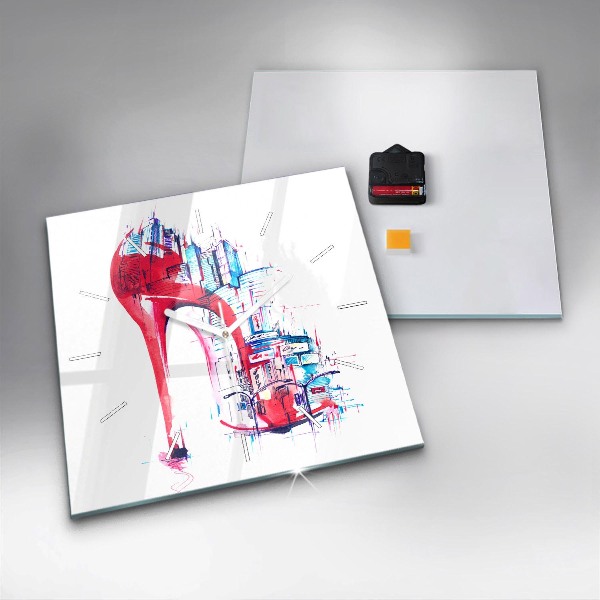 Orologio quadrato Tacco rosso