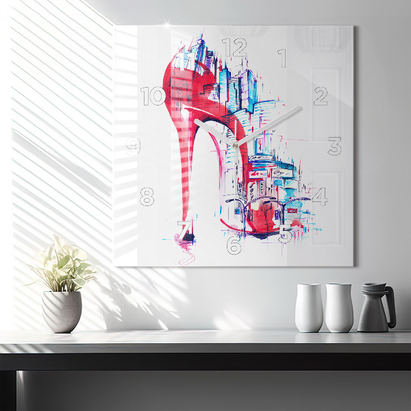 Orologio quadrato Tacco rosso