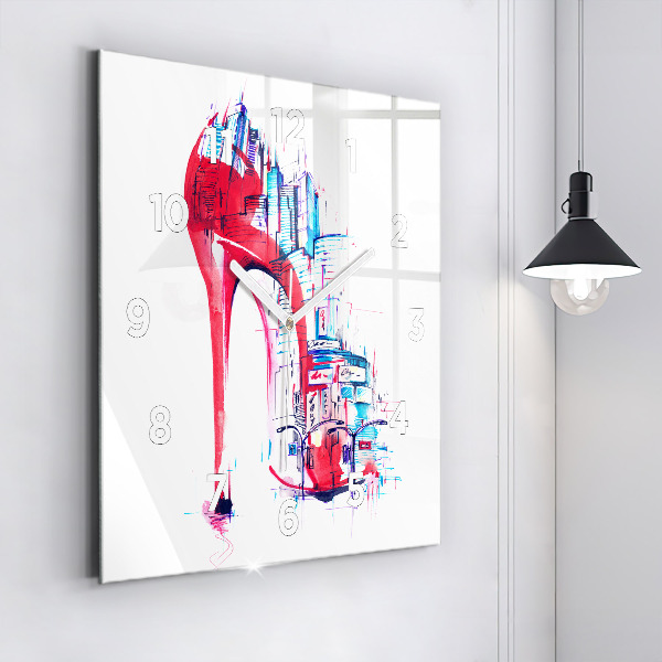 Orologio quadrato Tacco rosso