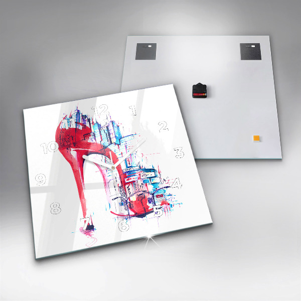 Orologio quadrato Tacco rosso