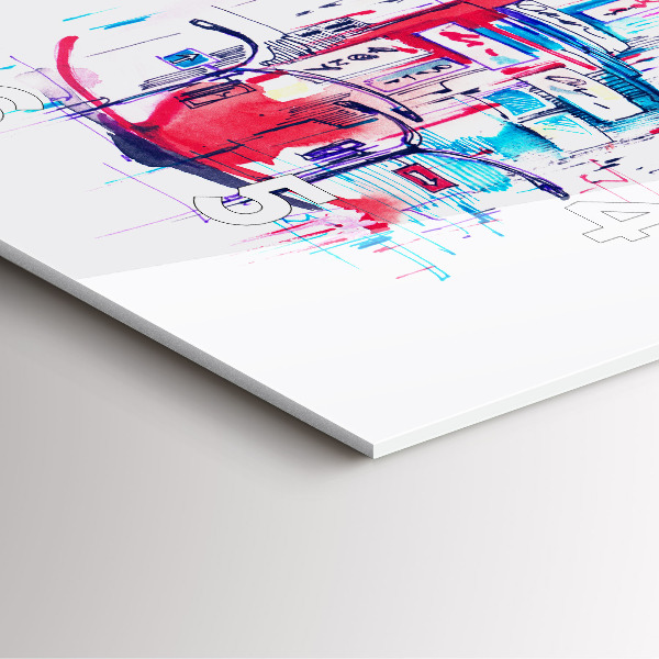 Orologio quadrato Tacco rosso