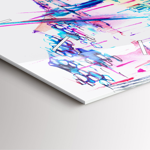 Orologio quadrato Ombrello antipioggia e città