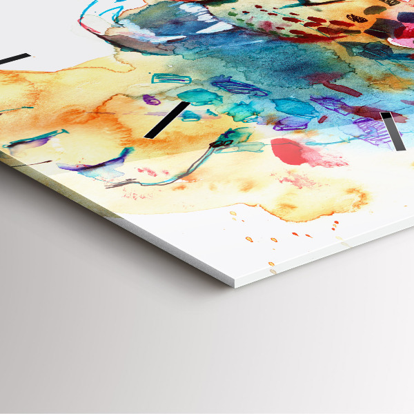 Orologio quadrato Gatto selvatico astratto