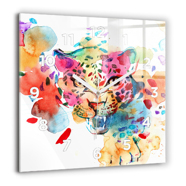 Orologio quadrato Gatto selvatico astratto