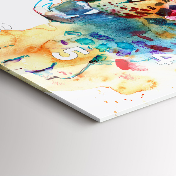 Orologio quadrato Gatto selvatico astratto