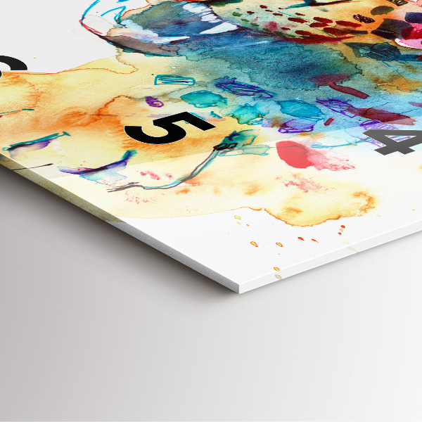 Orologio quadrato Gatto selvatico astratto