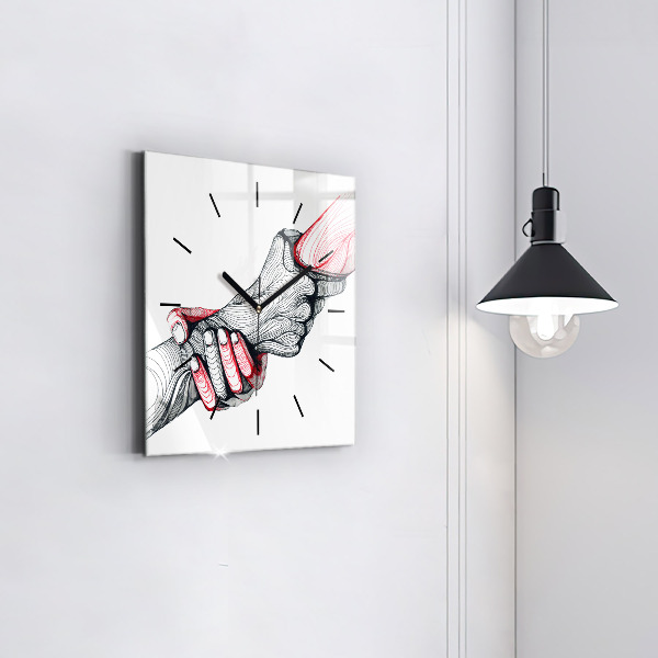 Orologio quadrato Tenersi per mano