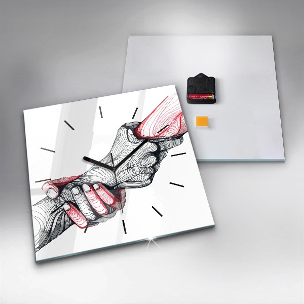 Orologio quadrato Tenersi per mano