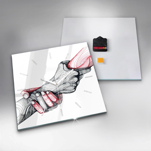 Orologio quadrato Tenersi per mano