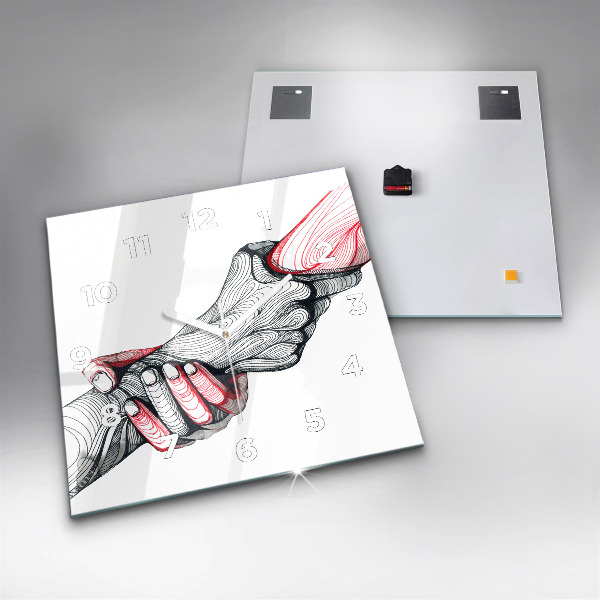 Orologio quadrato Tenersi per mano