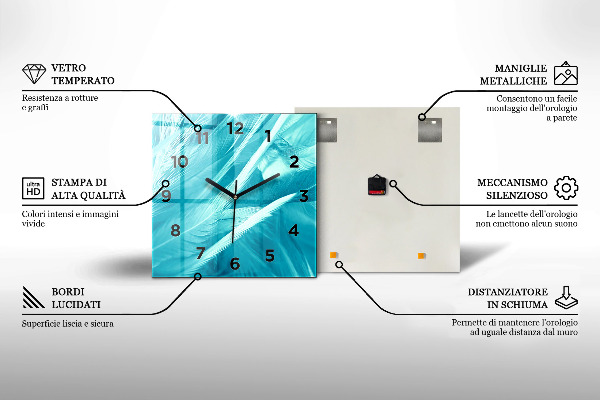 Orologio quadrato Tenersi per mano