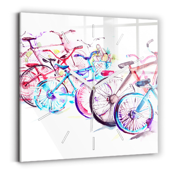 Orologio quadrato Biciclette cittadine colorate