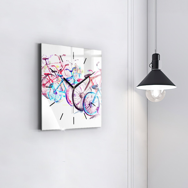 Orologio quadrato Biciclette cittadine colorate
