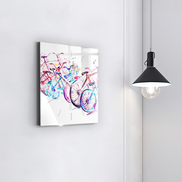 Orologio quadrato Biciclette cittadine colorate