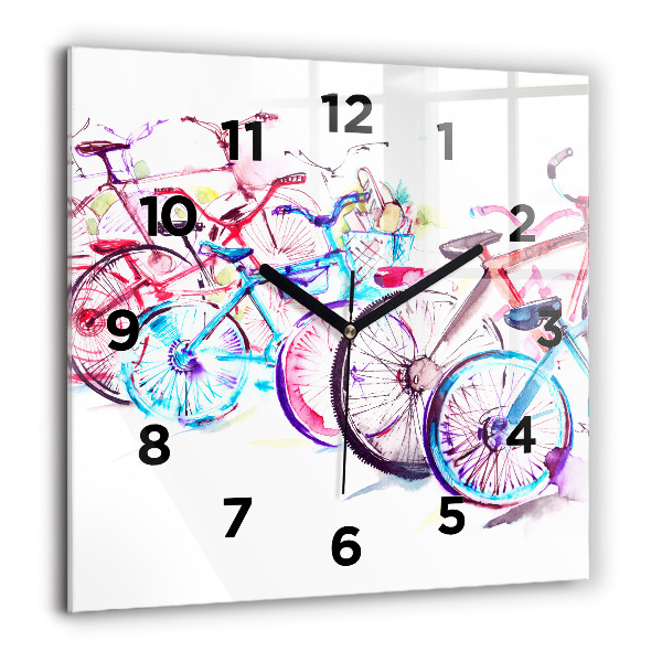 Orologio quadrato Biciclette cittadine colorate