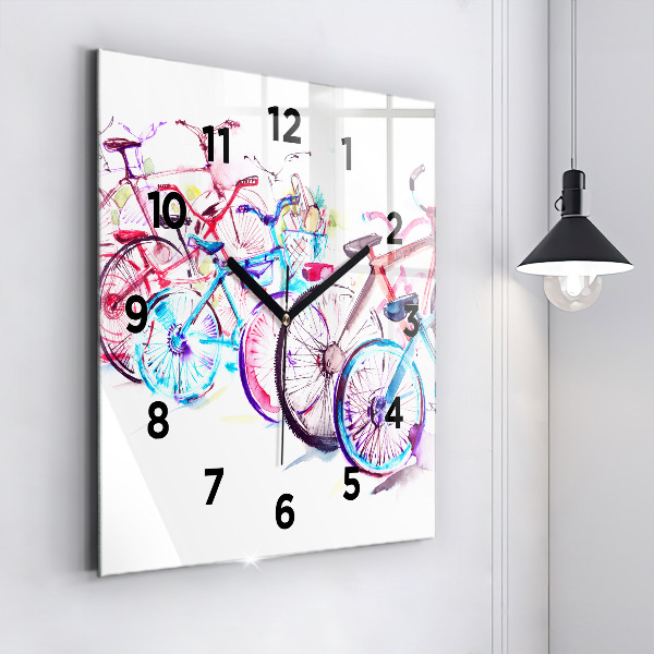 Orologio quadrato Biciclette cittadine colorate