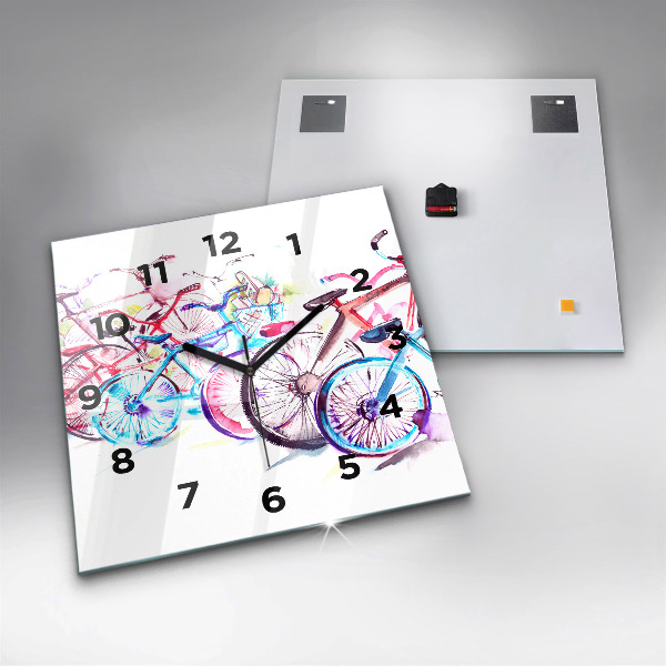 Orologio quadrato Biciclette cittadine colorate