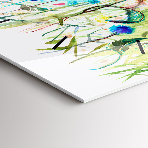 Orologio quadrato Fiori nel prato