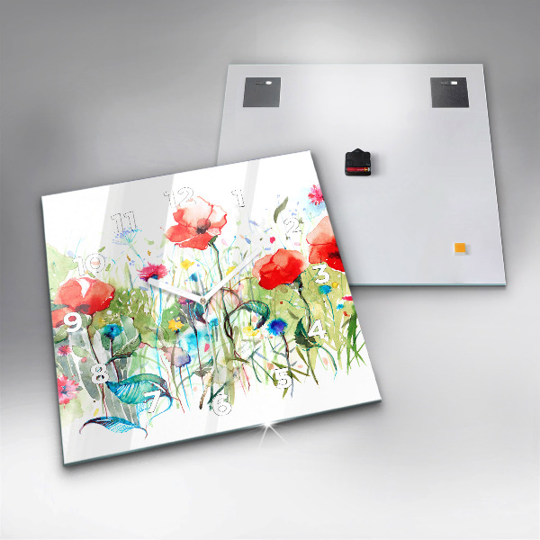 Orologio quadrato Fiori nel prato