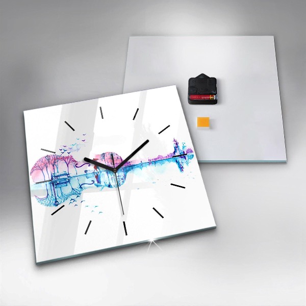 Orologio quadrato Lago del parco del violoncello
