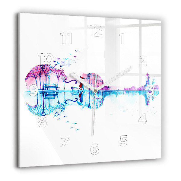 Orologio quadrato Lago del parco del violoncello