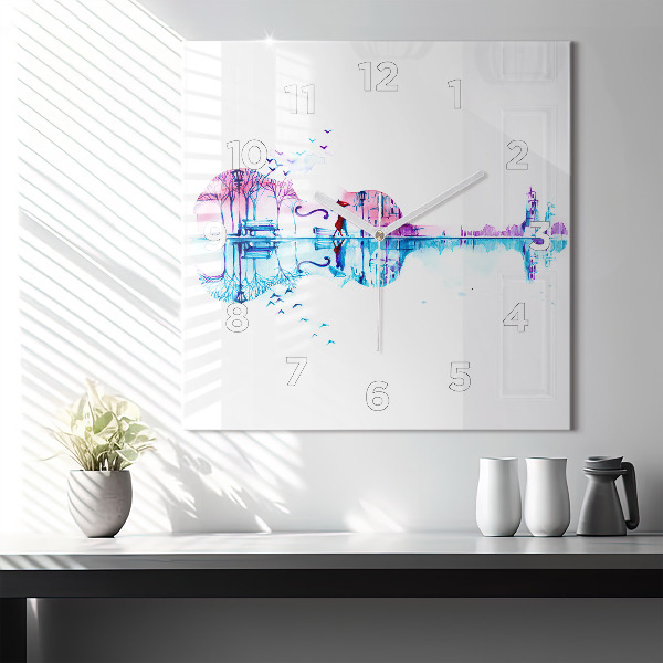 Orologio quadrato Lago del parco del violoncello