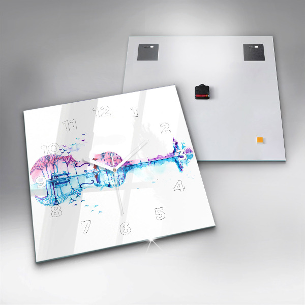 Orologio quadrato Lago del parco del violoncello