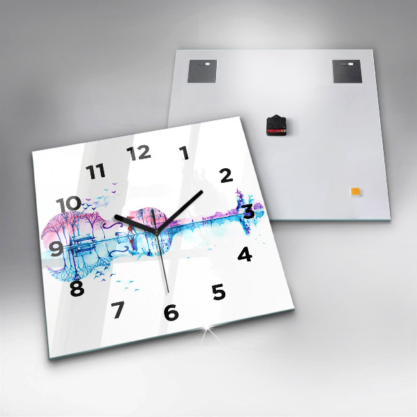 Orologio quadrato Lago del parco del violoncello