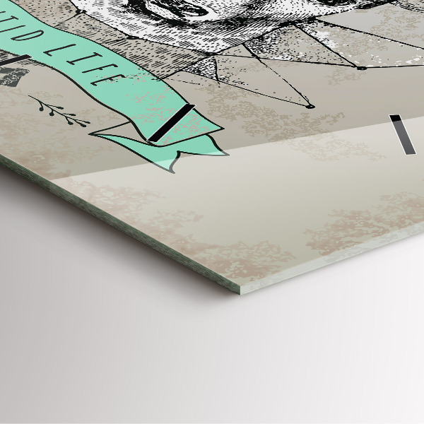 Orologio quadrato Testa di cervo