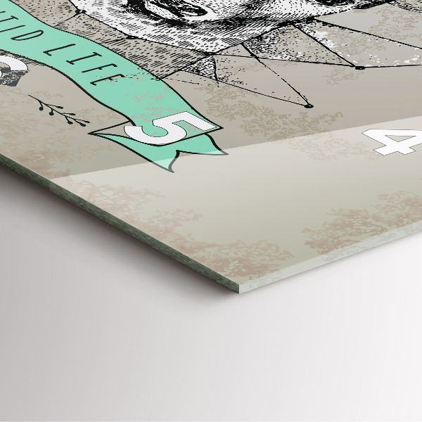 Orologio quadrato Testa di cervo