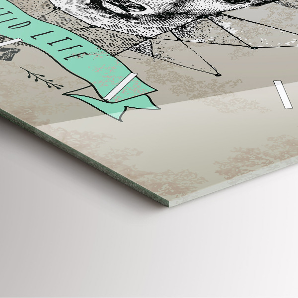 Orologio quadrato Testa di cervo