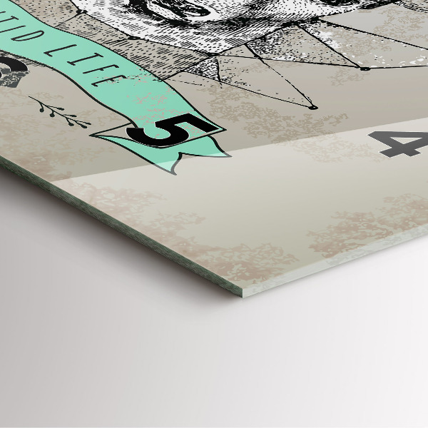 Orologio quadrato Testa di cervo