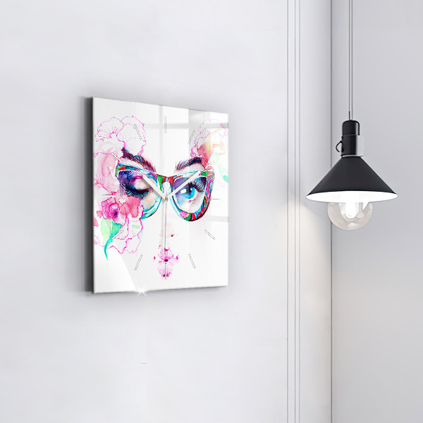 Orologio quadrato Donna con gli occhiali