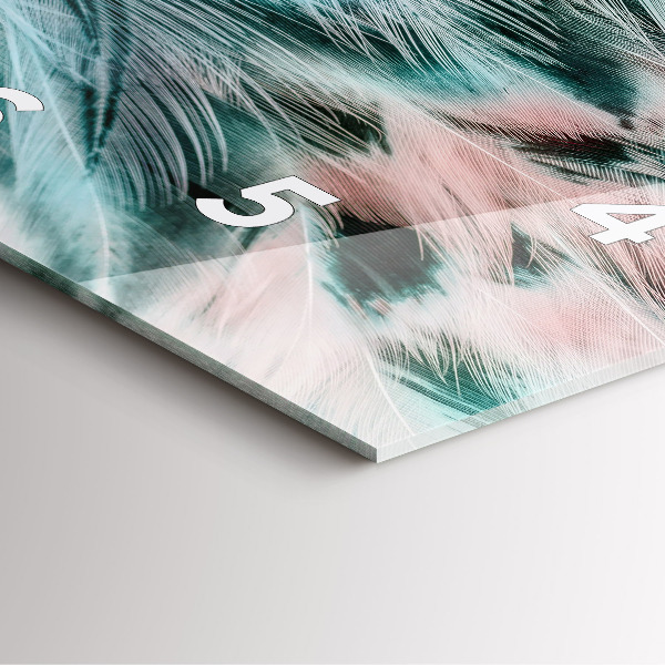 Orologio quadrato Piume colorate