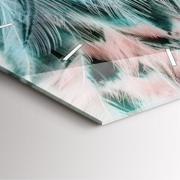 Orologio quadrato Piume colorate