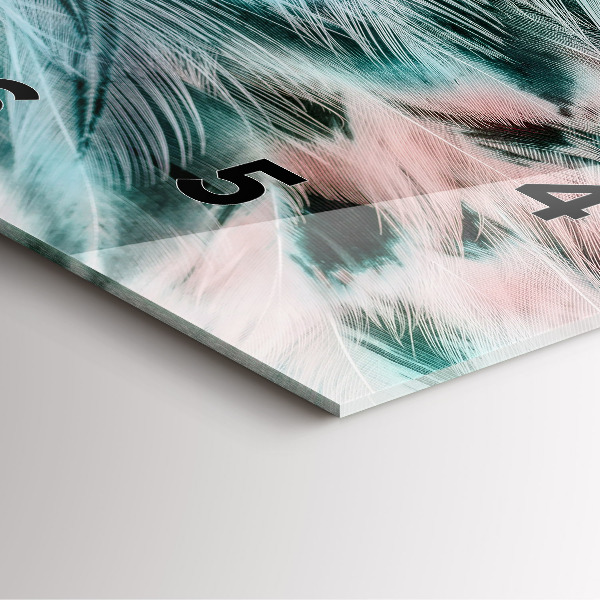 Orologio quadrato Piume colorate