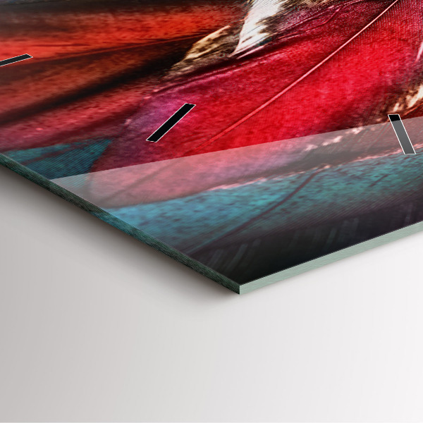 Orologio quadrato Piume di uccello marrone chiaro