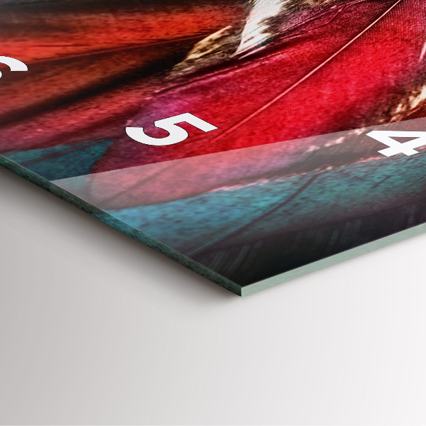 Orologio quadrato Piume di uccello marrone chiaro