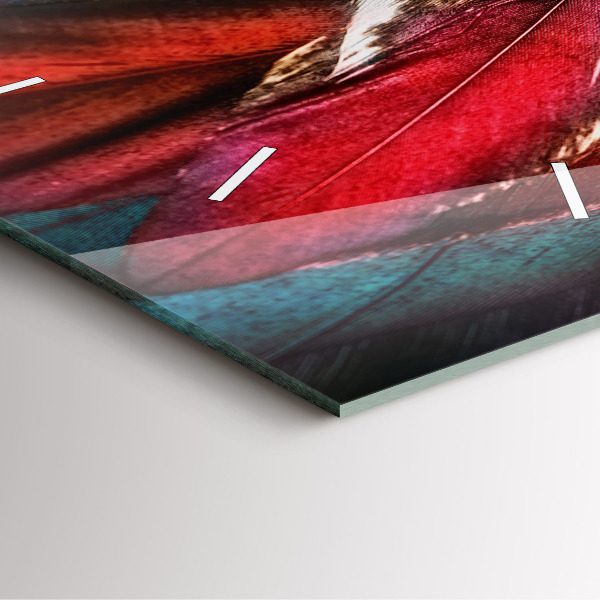 Orologio quadrato Piume di uccello marrone chiaro