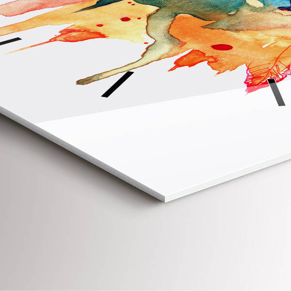 Orologio quadrato Pappagallo rosso colorato