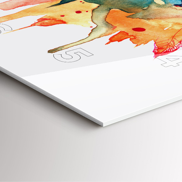 Orologio quadrato Pappagallo rosso colorato