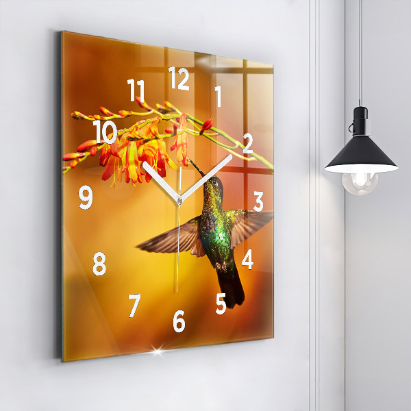 Orologio quadrato Uccello colibrì