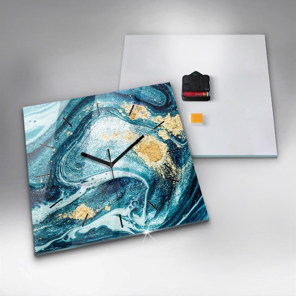 Orologio quadrato Marmo astratto