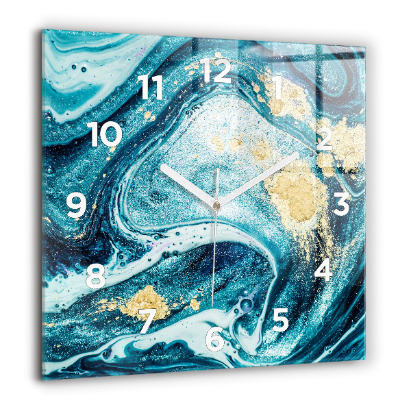 Orologio quadrato Marmo astratto
