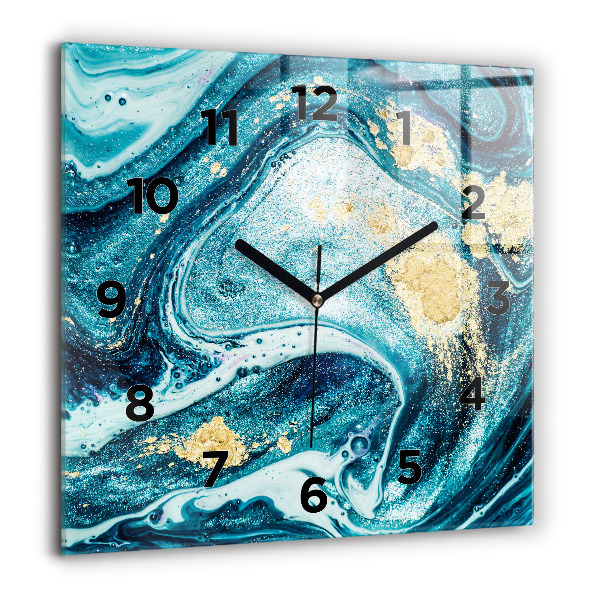 Orologio quadrato Marmo astratto