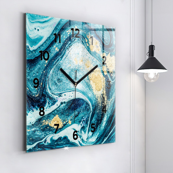 Orologio quadrato Marmo astratto