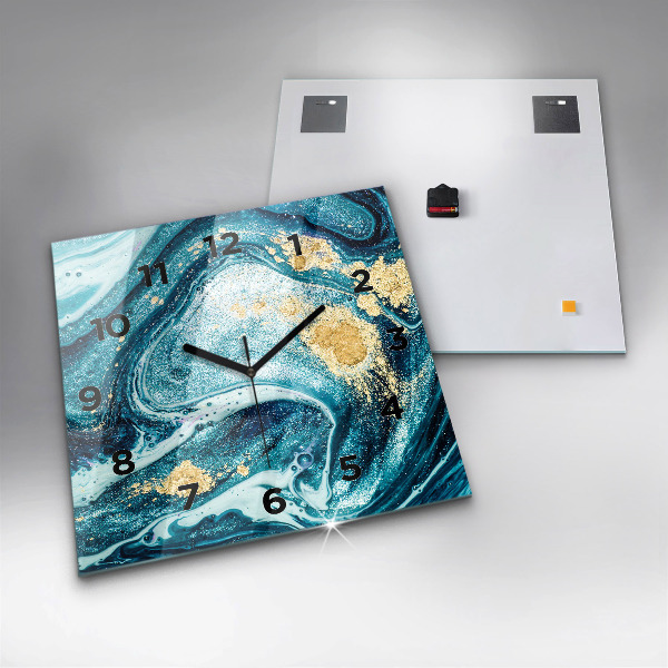 Orologio quadrato Marmo astratto
